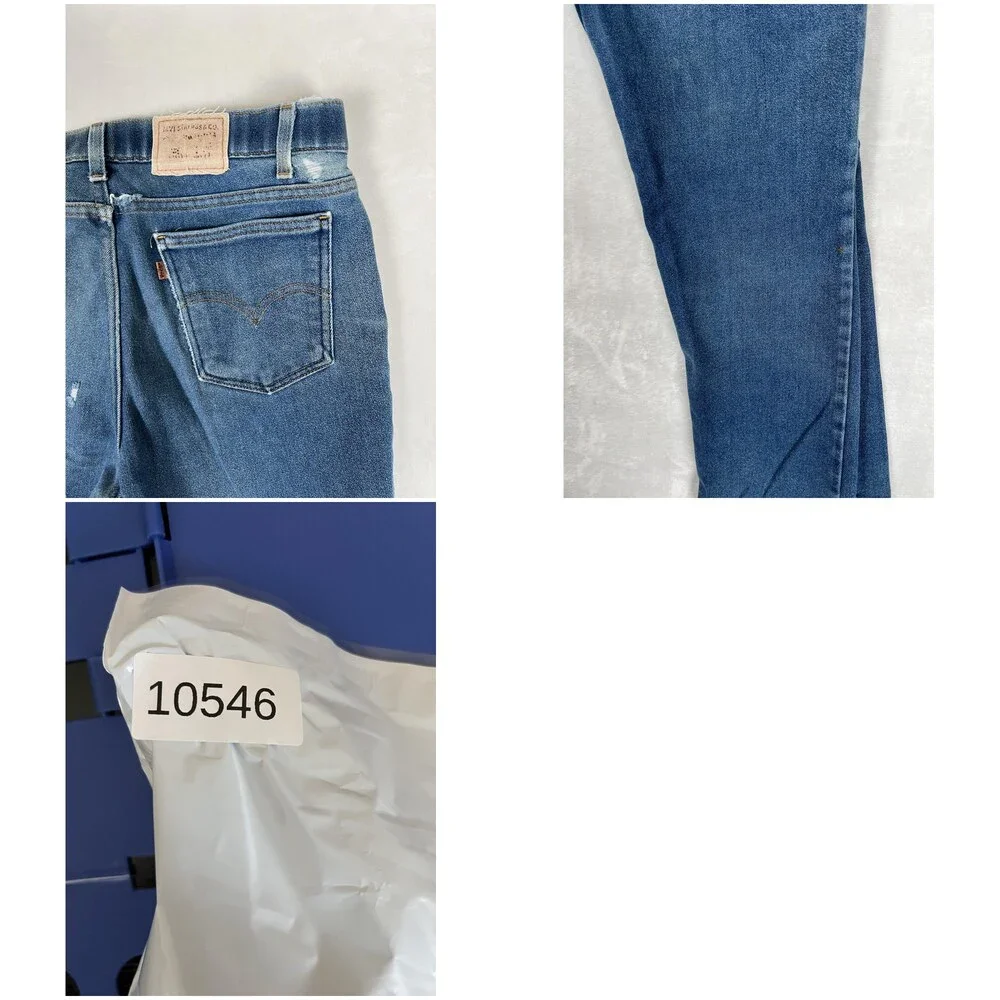 Vintage Levi's Action Jeans Mens 36x30 Blue Straight Denim Orange Tab USA Made